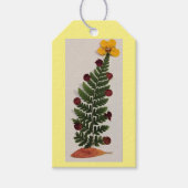 Getrocknete Press-Blume Weihnachtsbaum Geschenk-Ta Geschenkanhänger (Vorderseite)