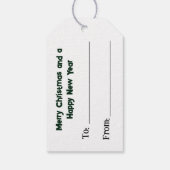 Getrocknete Press-Blume Weihnachtsbaum Geschenk-Ta Geschenkanhänger (Rückseite)