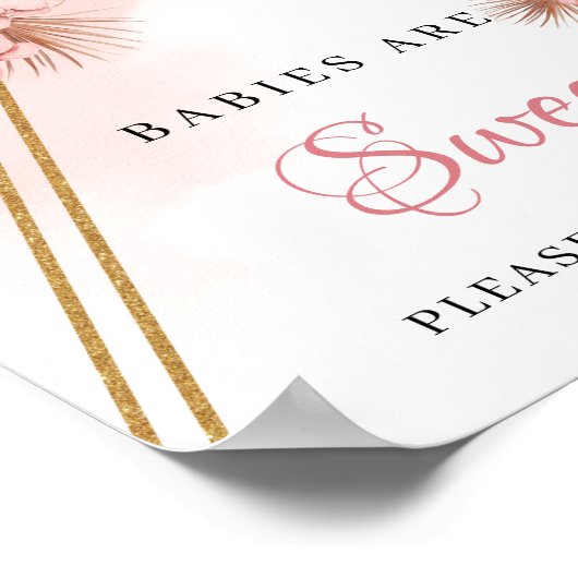 Getrocknete tropische Blume Blush Baby sind süße U Poster (Ecke)