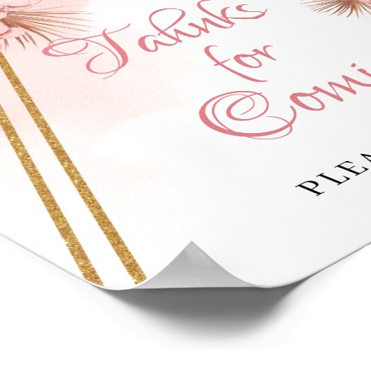 Getrocknete tropische Blume Danke für das kommende Poster (Ecke)