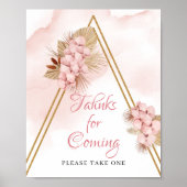 Getrocknete tropische Blume Danke für das kommende Poster (Vorne)