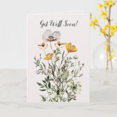 Getrocknete Wildblume Bouquet Personalisiert werde Karte (Gelbe Blume)