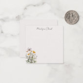 Getrocknete Wildblume Bouquet Personalisierter Nam Mitteilungskarte (Vorderseite/Rückseite Beispiel)