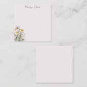 Getrocknete Wildblume Bouquet Personalisierter Nam Mitteilungskarte (Vorne/Hinten)