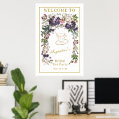 Getrocknete Wildblume Bridal Tea Willkommen Poster (Heimbüro)