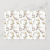 Getrocknete Wildblume Pampas Floral Hochzeit Platz Einladung (Rückseite)