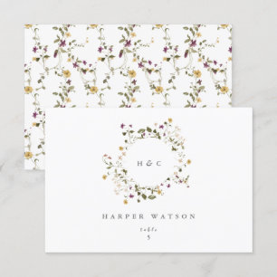 Getrocknete Wildblume Pampas Floral Hochzeit Platz Einladung