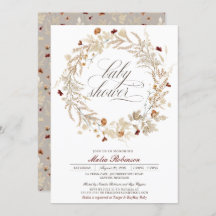 Getrocknete Wildblumen Herbst Herbst Babydusche