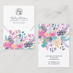 getrocknete wilde Blumen Logo Schmuck Ohrring Hals Visitenkarte