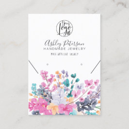 getrocknete wilde Blumen Logo Schmuck Ohrring Hals Visitenkarte