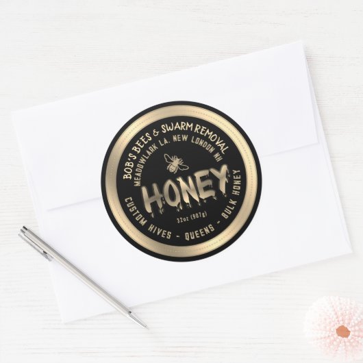 Getrockneter Honig versteckt warme Entfernungskräf Runder Aufkleber (Umschlag)