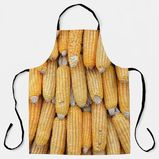 Getrockneter Mais, der gestapelt wurde. Schürze (Vorderseite)