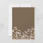 Getrocknetes Baby's Breath auf brauner religiöser Save The Date (Rückseite)