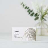 Getrocknetes Grasland-Gras Visitenkarte (Stehend Vorderseite)