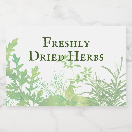 Getrocknetes Kräuterfutter-Set Lebensmitteletikett (Einzelnes Label)