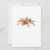 Getrocknetes Palmblättergras Orangenbeige Oh Baby Einladung (Rückseite)