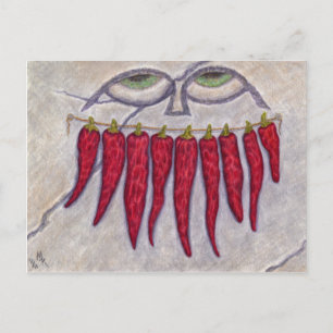 Getrocknetes Pepper-Lächeln Postkarte