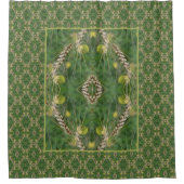 Getrocknetes Sommergras Abstrakt Duschvorhang (Vorderseite)