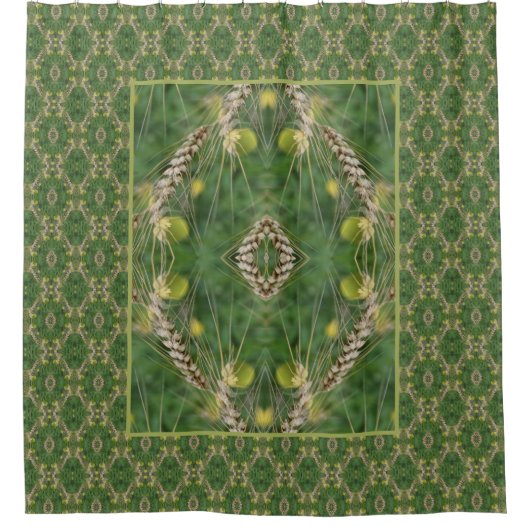 Getrocknetes Sommergras Abstrakt Duschvorhang (Vorderseite)