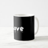 getröpfelte Liebe weiß Kaffeetasse (VorderseiteRechts)