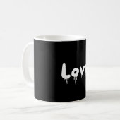getröpfelte Liebe weiß Kaffeetasse (Vorderseite Links)