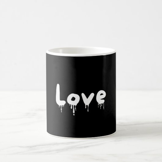 getröpfelte Liebe weiß Kaffeetasse (Mittel)