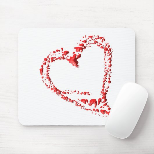 getropftes Herz Mousepad (Mit Mouse)