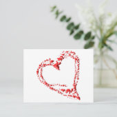 Getropftes Herz Postkarte (Stehend Vorderseite)
