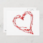 Getropftes Herz Postkarte (Vorne/Hinten)