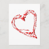 getropftes Herz Postkarte (Vorderseite)