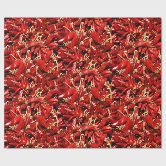 Getrotteter Roter Chili Südwest Geschmacksverpacku Geschenkpapier (Flach)