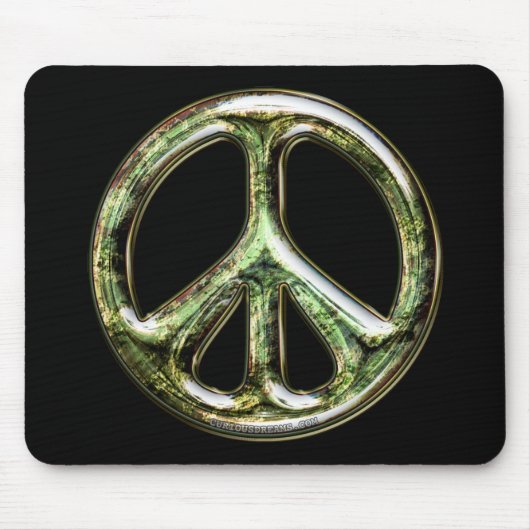 Getrübtes Friedenszeichen Mousepad (Vorne)