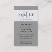 Getrübtes Silber des Visitenkarte (Rückseite)