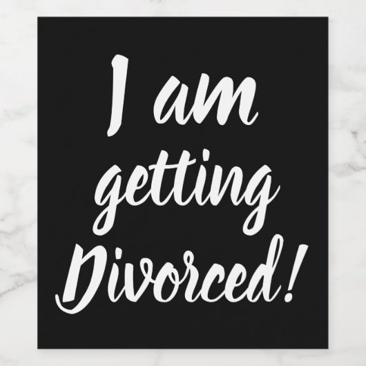 Getscheidetes Funny Wine Label Weinetikett (Einzelnes Label)