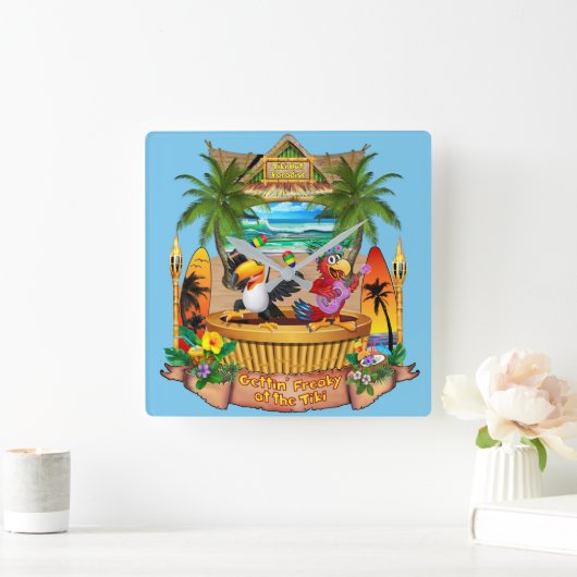 GETTIN' FREAKY IM TIKI QUADRATISCHE WANDUHR (Zuhause)