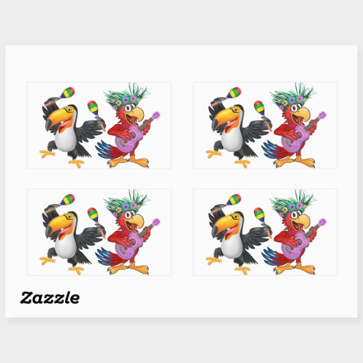 GETTIN’ FREAKY IM TIKI RECHTECKIGER AUFKLEBER (Blatt)