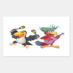 GETTIN’ FREAKY IM TIKI RECHTECKIGER AUFKLEBER