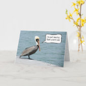 Gettin Old Birthday Pelican Karte (Gelbe Blume)