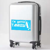 Gettin Tanked Funny Scuba Diving Phrase Aufkleber (Koffer)