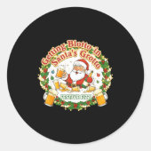 Getting Blotto In Santa's Grotto Drunk Friends Nig Runder Aufkleber (Vorderseite)