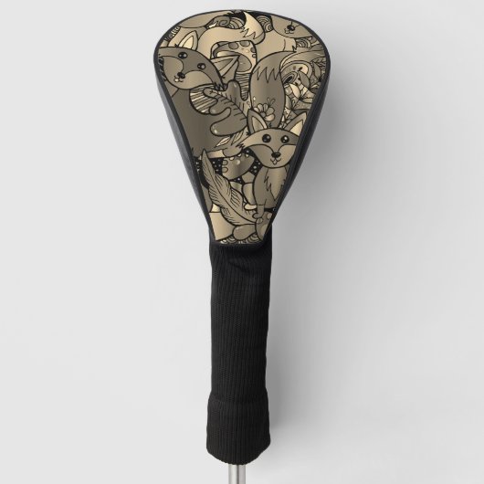 Getting Foxy Sepia Tone Golf Headcover (Vorderseite)