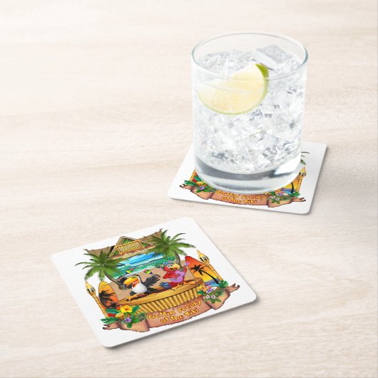 GETTING FREAKY AM TIKI RECHTECKIGER PAPPUNTERSETZER (Vor Ort)