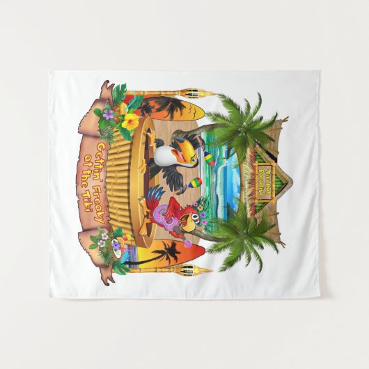 GETTING FREAKY AM TIKI WANDTEPPICH (Vorderseite (Horizontal))