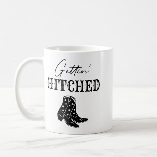 Getting Hitched Bride Western Junggeselinnen-Absch Kaffeetasse (Links)