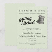 "Getting Hitched" Näh-Sommerparty-Einladung zum Se Einladung (Vorne/Hinten)