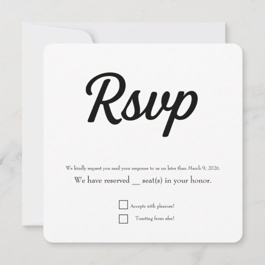 "Getting Hitched" Wedding Elopement Enclosure Card (Rückseite)