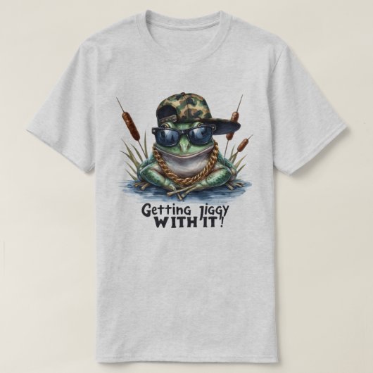Getting Jiggy Funny Toad Graphic Quote T - Shirt (Design vorne)