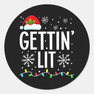 Getting Lit Bride Squad Bachelorette Brautparty Runder Aufkleber