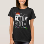 Getting Lit Bride Squad Bachelorette Brautparty T-Shirt<br><div class="desc">Getting Lit Bride Squad Bachelorette Brautparty Weihnachten</div>