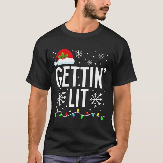 Getting Lit Bride Squad Bachelorette Brautparty T-Shirt (Vorderseite)